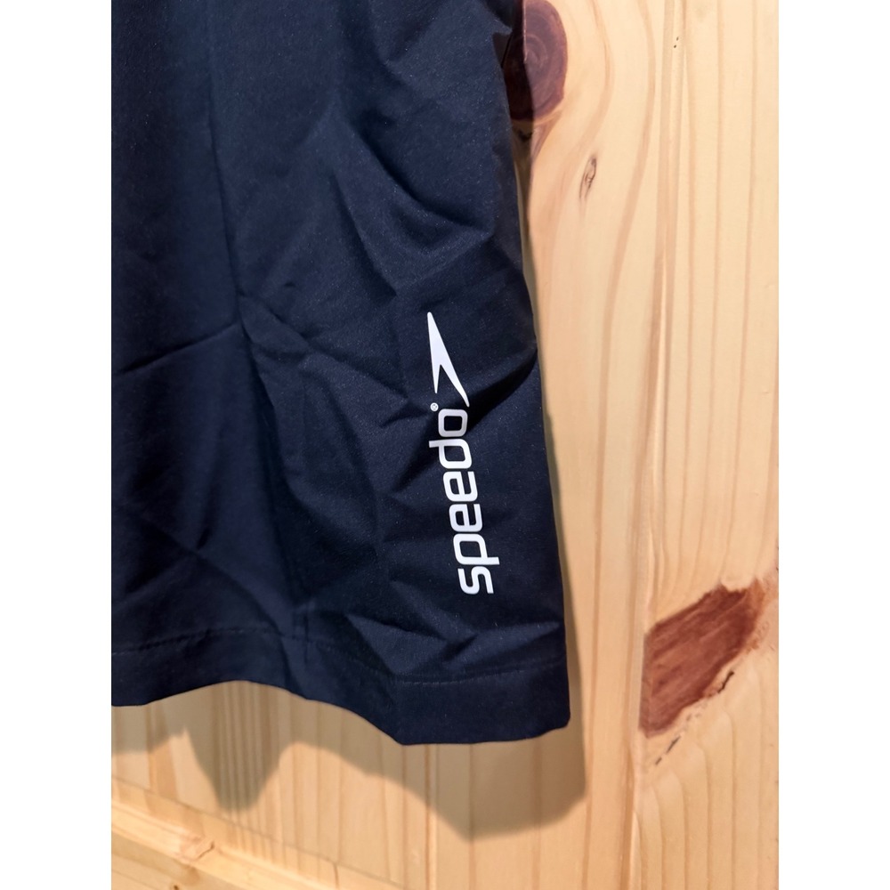 Speedo Mens XXL Swim Trunks Black Gray Board Shorts Mesh Lined Zipper Pocket - Picture 2 of 9